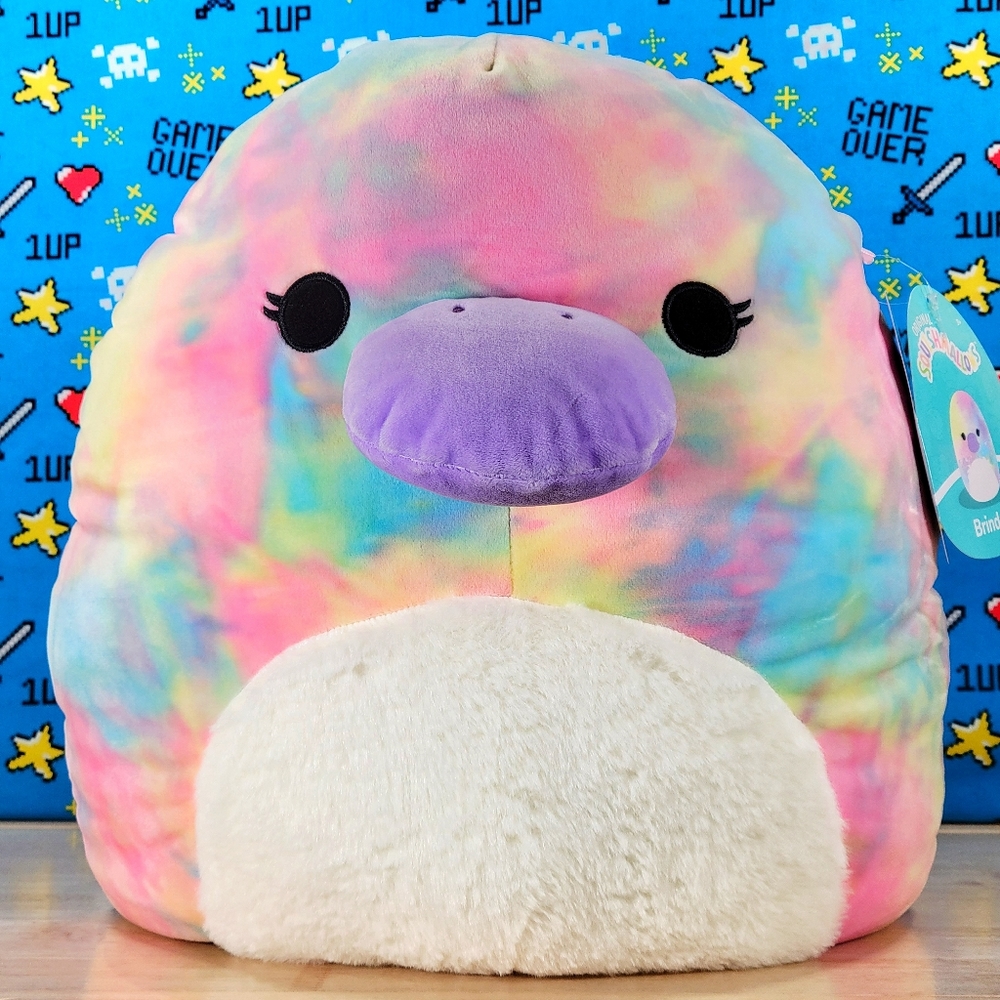 Squishmallow Brindall the Platypus 16" UltraSoft Stuffed Tie-dye Toy Plush NWT